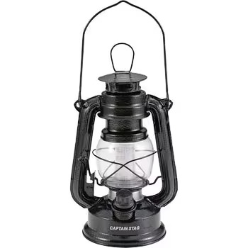 CAPTAIN STAG アンティーク暖色LEDランタン 単3形乾電池×4本(別売)　ハンマートンブラック　/　ハンマートンレッド